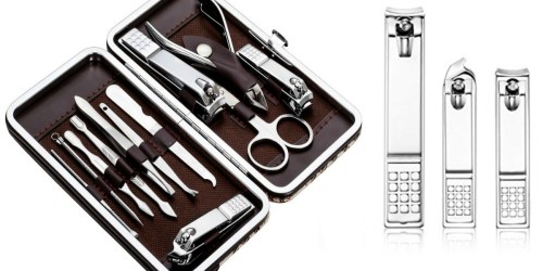 Amazon: 12-Piece Professional Grooming Kit and Travel Case Only $5.45