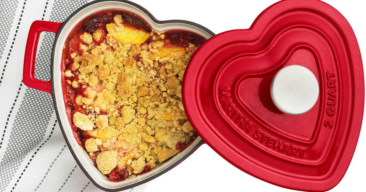 Macy's Martha Stewart Cast Iron HeartShaped Casserole Only 42.49