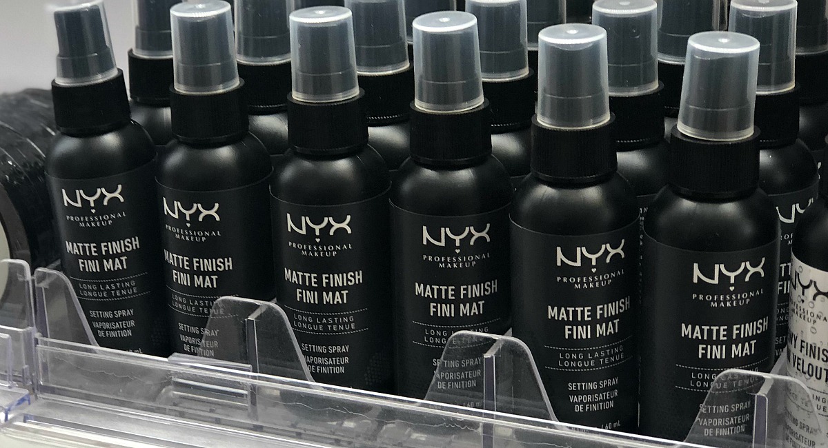 rows of black nyx matte finish setting spray bottles best make up brands cheap vs luxury