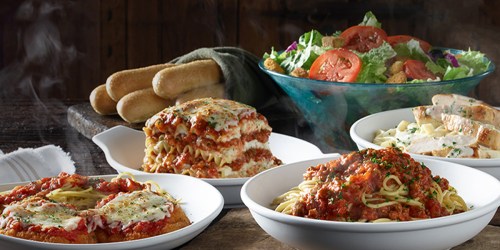 Olive Garden Never Ending Classics ONLY $11.99 – Unlimited Pasta, Breadsticks & Soup/Salad