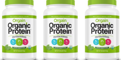 Amazon: Orgain Organic Unsweetened Protein Powder 1.5-Pound Tub Just $18.81 Shipped
