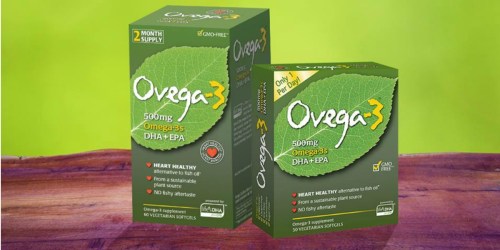 Amazon: Ovega-3 Vegan Omega 3 Vitamin 60 Count Only $13.53 Shipped