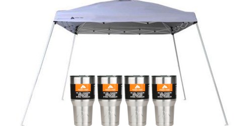 Walmart: Ozark Trail 12×12 Canopy + FOUR Stainless Steel Tumblers Only $48.17 Shipped ($109 Value)