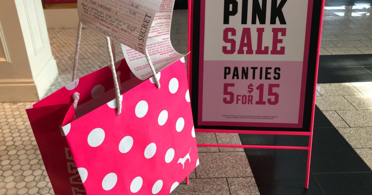 5 for $15 Victoria's Secret PINK Sale Panties + Extra 25% Off Apparel