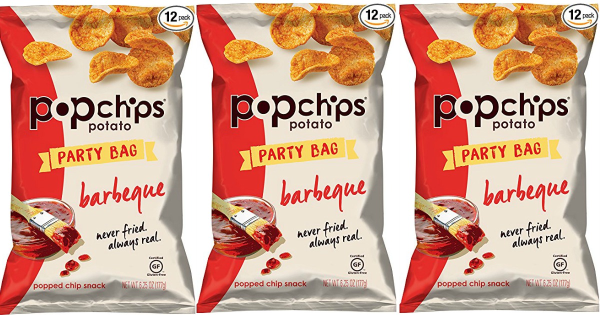 Amazon: Popchips BBQ Potato Chips BIG Party Bags 12 Pack Only $25.91 ...