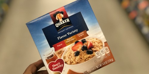 Quaker Instant Oatmeal 3-Count Pack Only 50¢ Walgreens