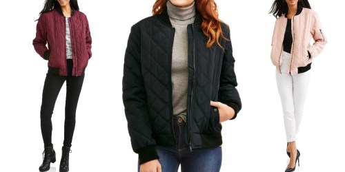 Walmart.com: Women’s Quilted Bomber Jacket Only $9 (Regularly $25) + More