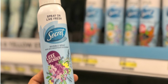 Secret Invisible Spray Deodorant Only $1.49 at Target After Ibotta (Regularly $5)