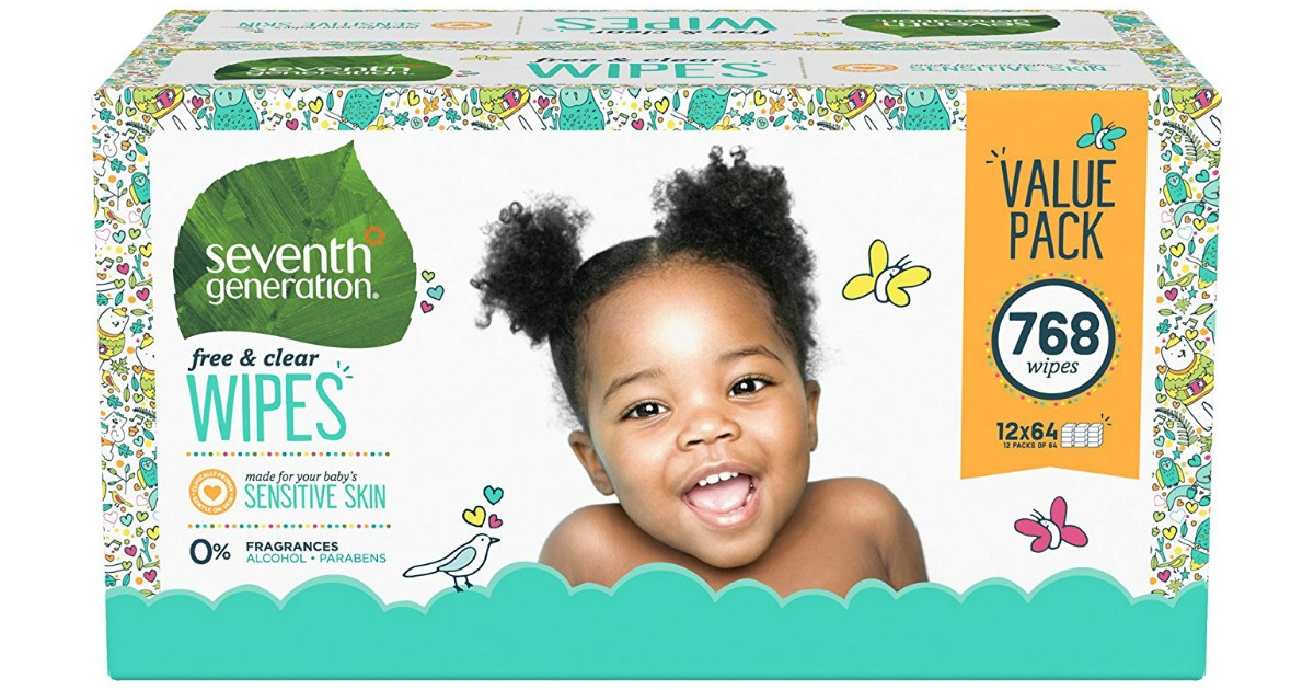 Amazon Seventh Generation Free & Clear 768Count Wipes Only 17 Shipped