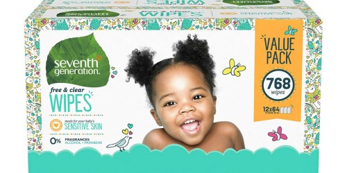 Amazon: Seventh Generation Free & Clear 768-Count Wipes Only $17 Shipped