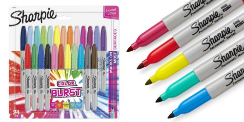 Amazon: Sharpie Permanent Markers 24-Count ONLY $6.75 (Ships w/ $25 Order)