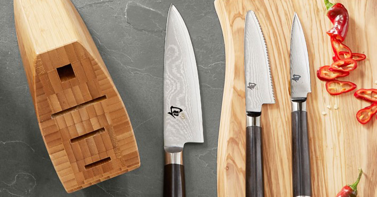 Williams Sonoma: Shun Classic 4-Piece Knife Block Set Only $159.95 ...