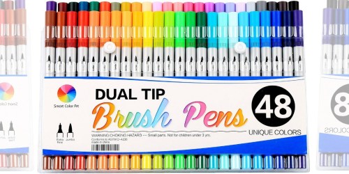 Amazon: 48 Dual Tip Brush Pens Only $15.79 (Regularly $50)