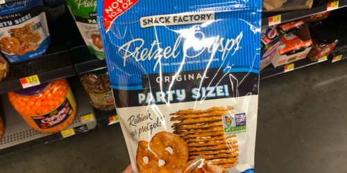 Pretzel Crisps Party Size Bag Only $1.63 at Walmart + More