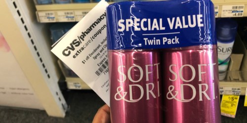 CVS: Soft & Dri Deodorant Twin Pack Possibly Only 37¢ (Just 19¢ Each) + More