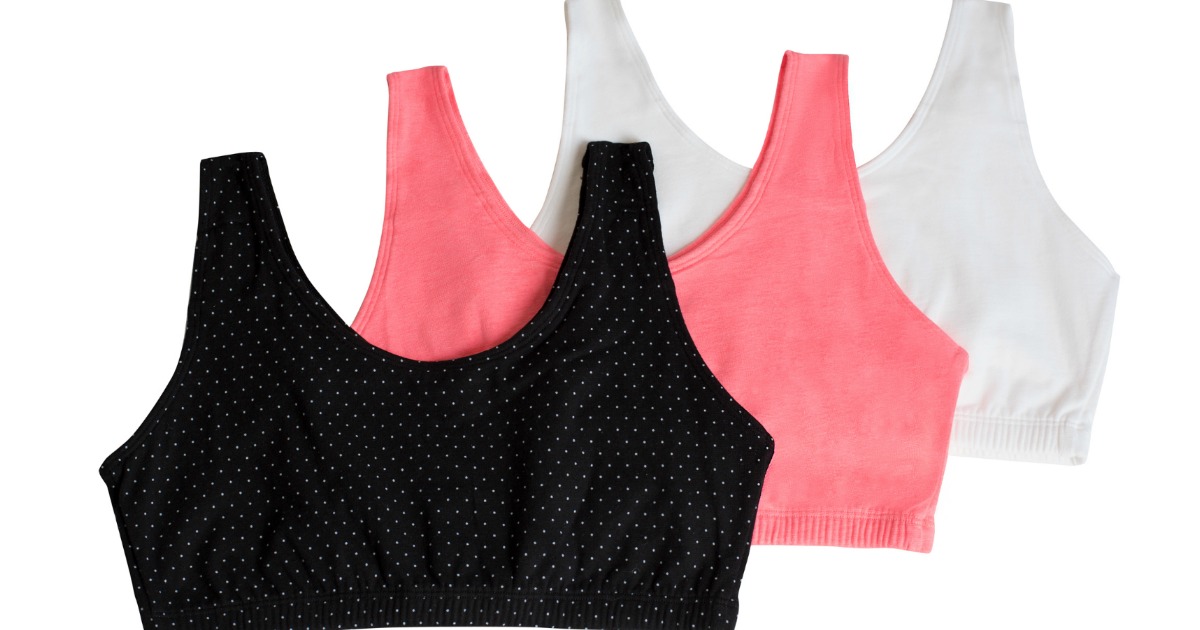 Walmart: Fruit of the Loom Sports Bra 3-Pack Only $6 (Just $2 Each)