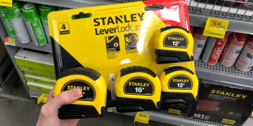 Walmart Clearance Finds: Stanley LeverLock Measuring Tape 4-Pack ONLY $5 + More