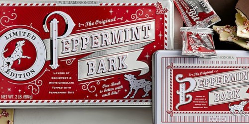 Williams Sonoma Original Peppermint Bark 1 Pound Tin Just $7.99 Shipped (Regularly $29) + More