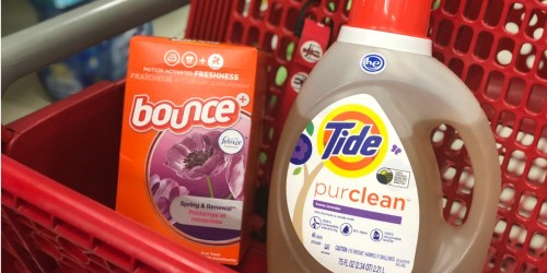 Laundry Piling Up? Tide PurClean and Bounce Only $3.99 Each After Target Gift Card