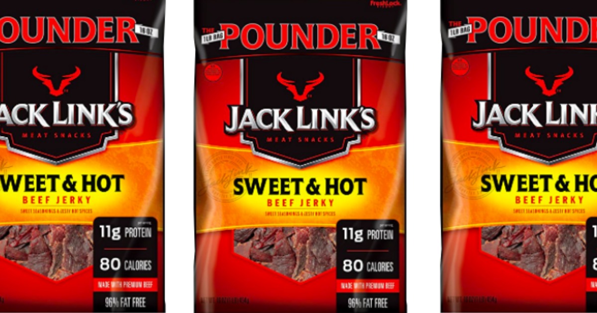 Amazon: Jack Link's Sweet & Hot Beef Jerky LARGE Bag Only $ (Ships w/  $25 Order)