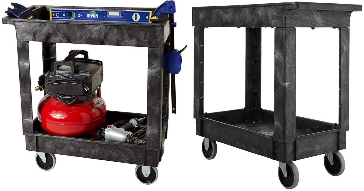 Amazon Rubbermaid Commercial TwoShelf Utility Cart Only 67 Shipped