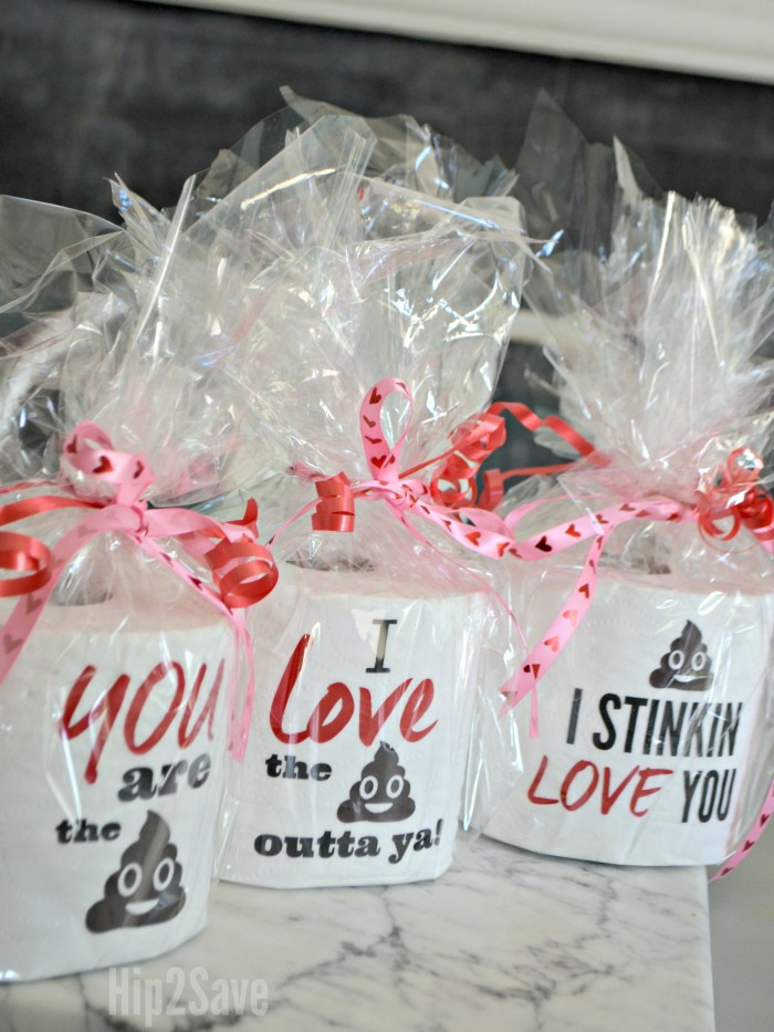 Valentine's Day Toilet Paper Gag Gifts (Free Digital Files Included