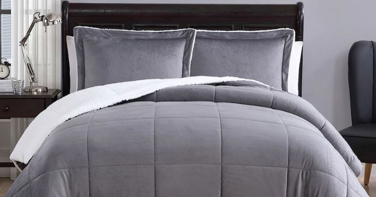 Kohl's Cardholders Mink & Sherpa Reversible Comforter Set 41.64