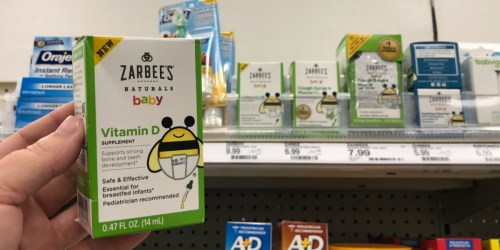 50% Off Zarbee’s Naturals Baby Vitamin D Drops & Children’s Chest Rub at Target