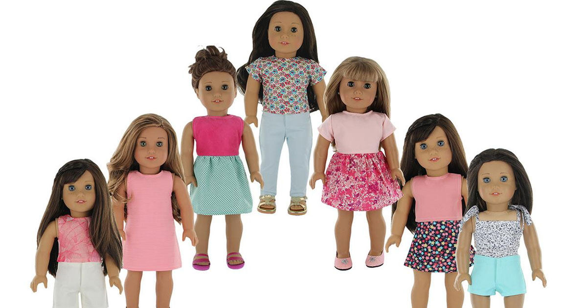 Amazon: SEVEN Complete Doll Outfits Set Just $22.75 (Fits American Girl ...