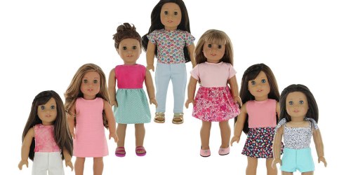 Amazon: SEVEN Complete Doll Outfits Set Just $22.75 (Fits American Girl Dolls)