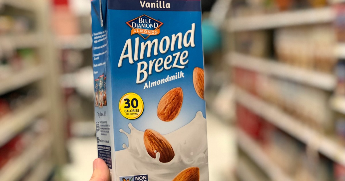 Six Blue Diamond Almond Breeze Coupons Almond Milk Only