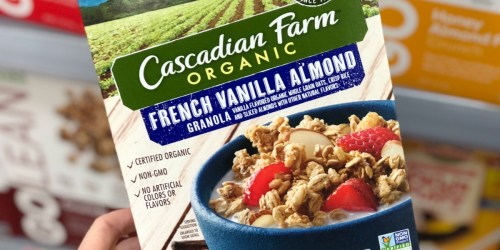 Two New Cascadian Farm Coupons = Organic Cereal ONLY 64¢ After Cash Back at Walmart