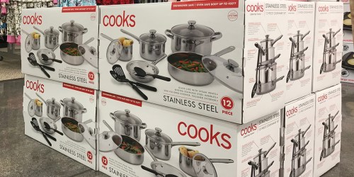 JCPenney.com: Cooks 12-Piece Stainless Steel Cookware Set ONLY $13 After Rebate