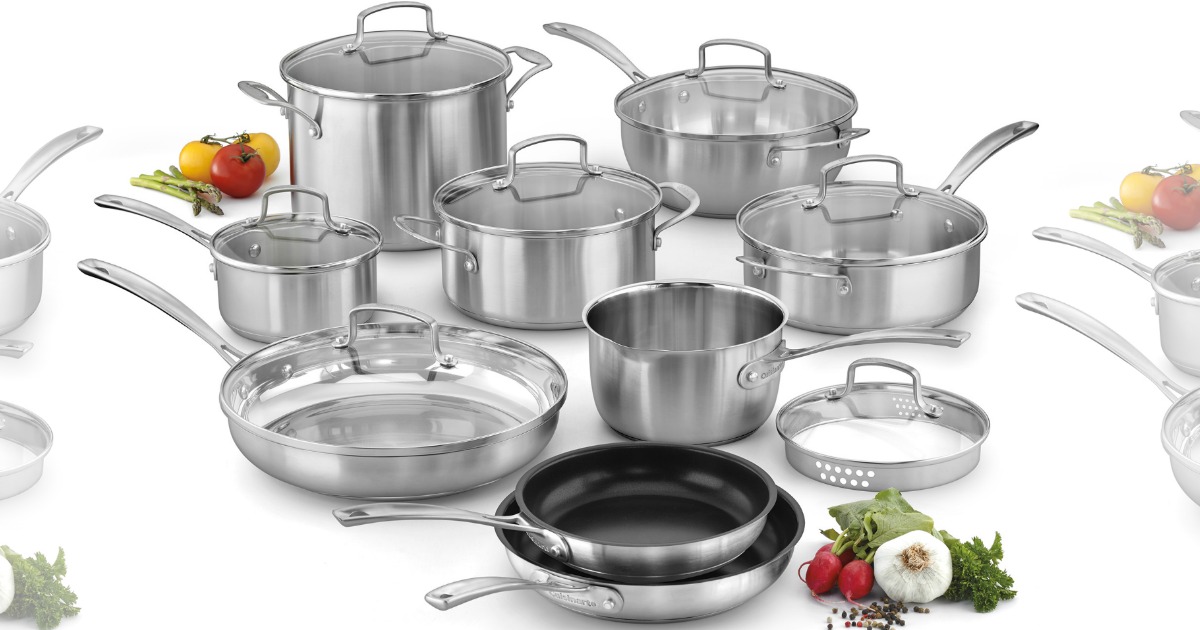 Cuisinart Classic 16Piece Stainless Cookware Set Only 139.99 Shipped