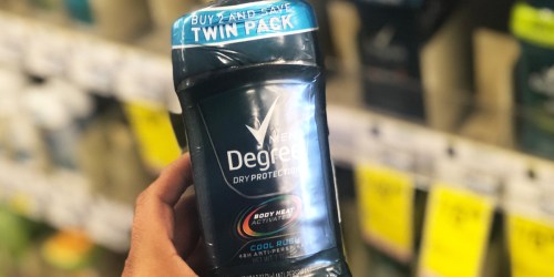 Degree Deodorant TWIN Packs ONLY $2.50 at CVS (Regularly $6.79) – No Coupons Needed