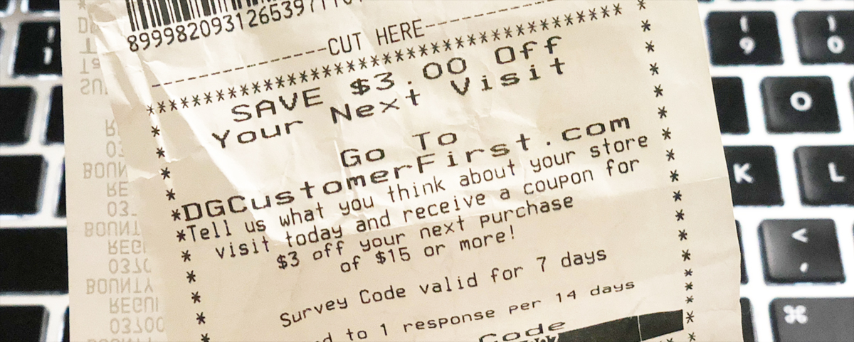 receipt on bottom of survey - chick-fil-a hacks and saving tips