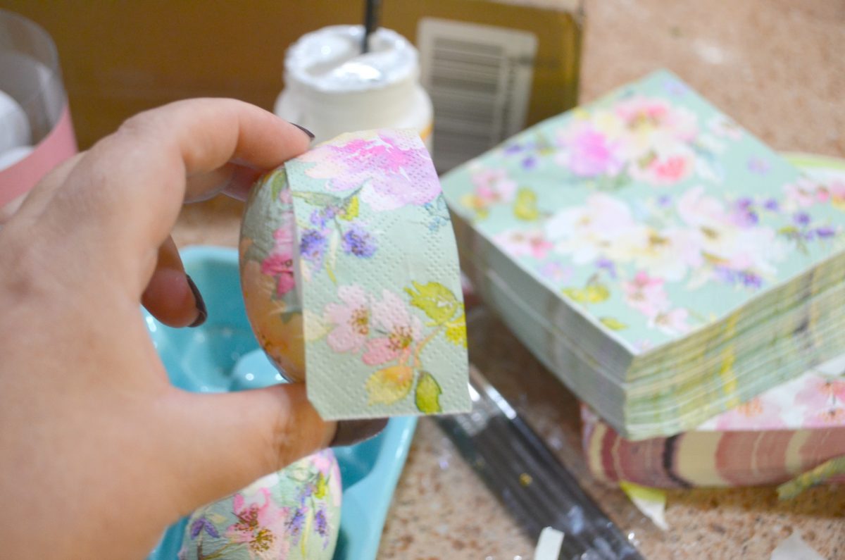 diy mod podge easter eggs