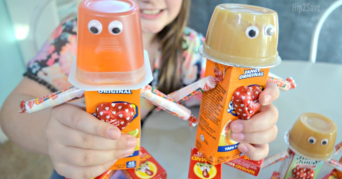 Robot Snack DIY Dollar Tree Valentine's Day Robot Snacks
