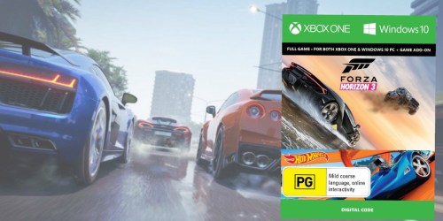 Forza Horizon 3 + Hot Wheels Xbox One/PC Game Digital Download Code Only $27.89 ($86 Value)