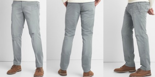 GAP Mens Destructed Slim Fit Khakis Only $16.79 Shipped (Regularly $70)