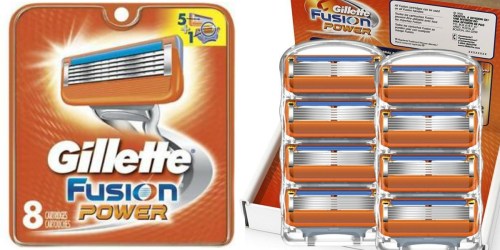 Amazon: Gillette Fusion Power Razor Refill 8 Pack Just $17.43 Shipped