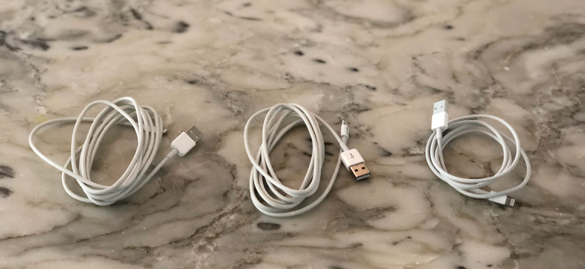 A cost comparison of the Amazon brand cost includes these phone USB cables.