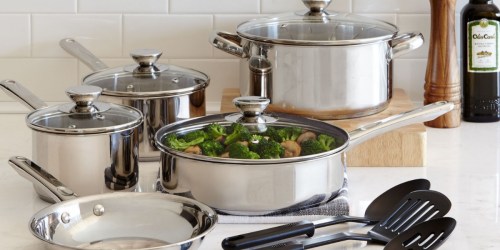 Cooks 21-Piece Stainless Steel Cookware Set Only $24.49 After JCPenney Rebate (Regularly $100)