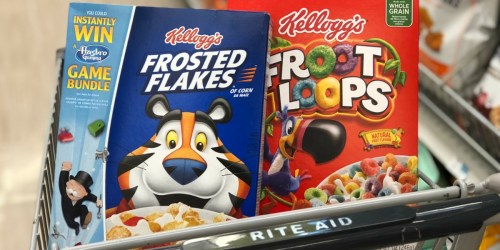 Kellogg’s Cereal ONLY $1.37 Per Box at Rite Aid