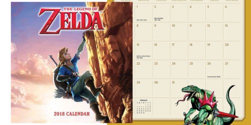 Amazon: Game Character 2018 Wall Calendars Just $3.74 (Zelda, Mario & More)