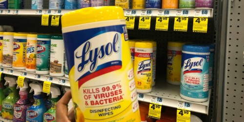 Lysol Disinfectant Wipes 80-Count Just $2.49 at Rite Aid + More