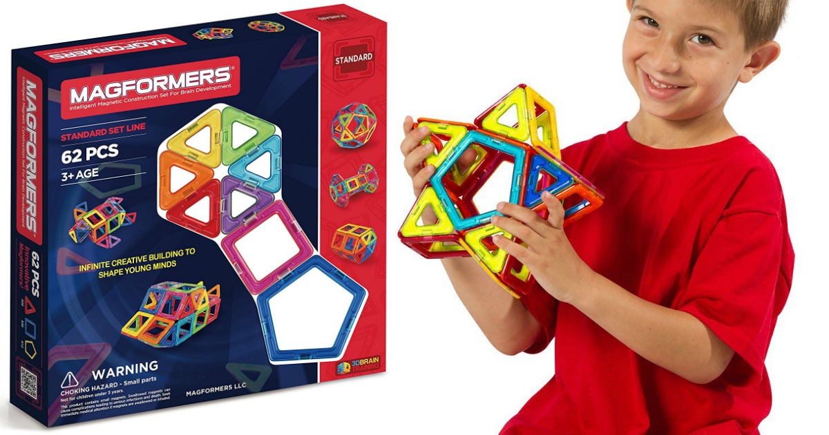 $39.99 Just $100) Set Magnetic 62-Piece Magformers Construction (Regularly