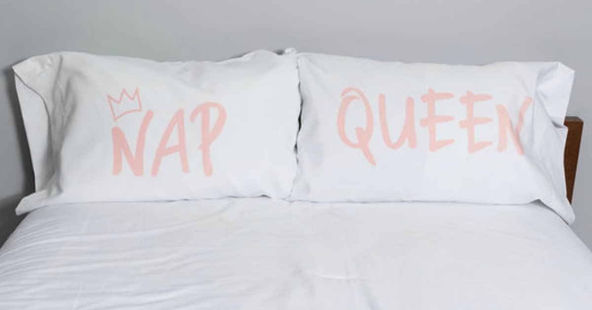'Nap Queen' Pillowcases 2Pack ONLY 3.29 Shipped & More
