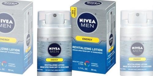 Amazon: Nivea Men Energy Lotion Only $2.73 Shipped (Regularly $6.49)
