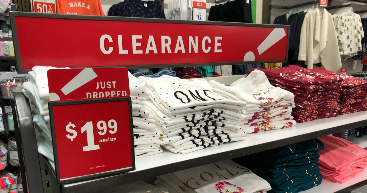 clearance clothing display